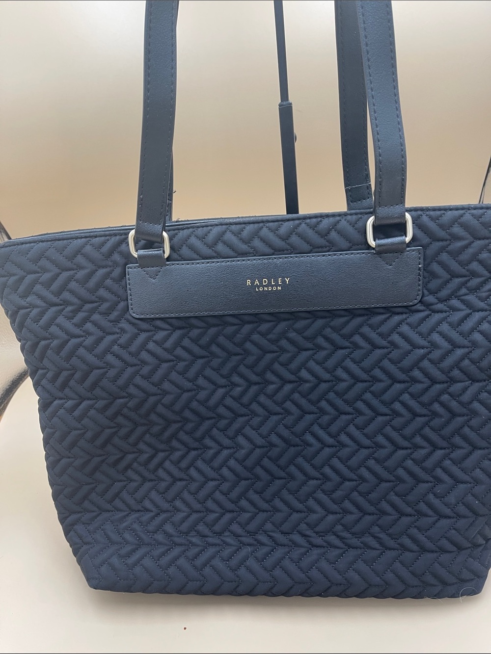 RADLEY LONDON Black Quilted Tote with Shoulder Straps